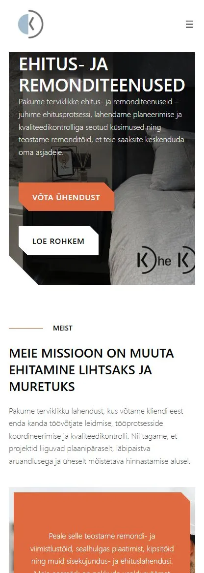 Kohe Korras — brand and website for a construction company