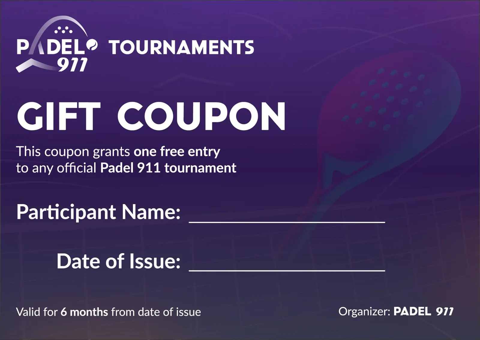 Padel 911 — trüki- ja auhinnamaterjalid
