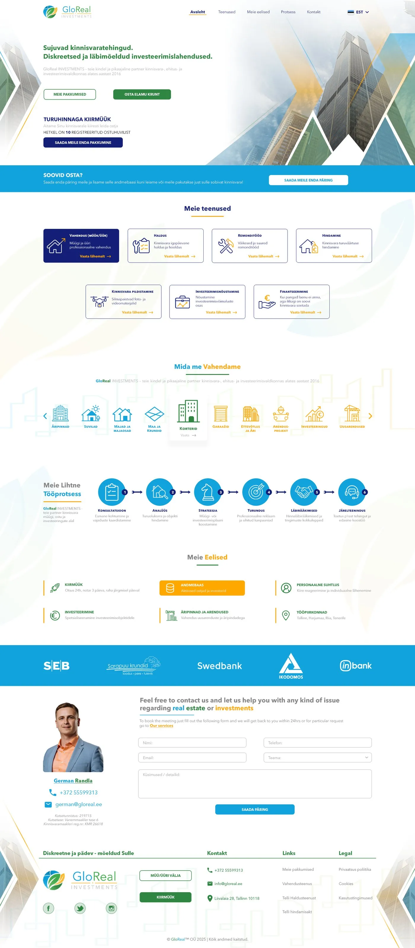 GloReal Investments — Website for an Investment Company