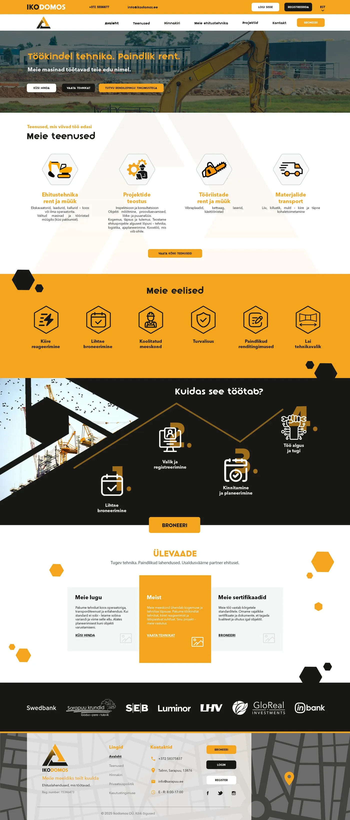 Ikodomos — Equipment Rental Website & Client Dashboard