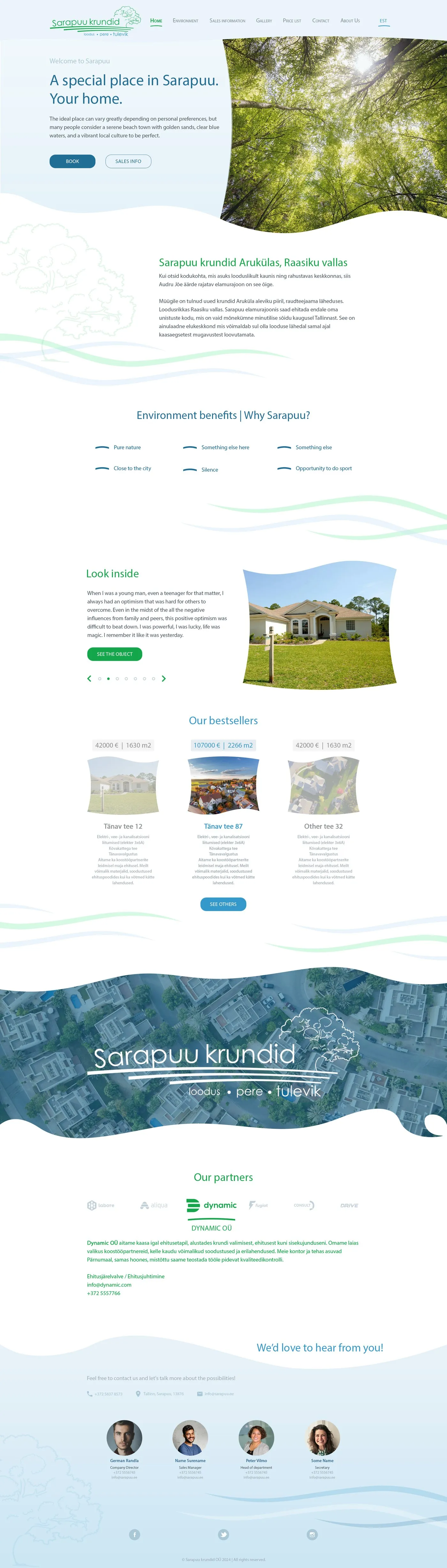 Sarapuu — Land Sales Website
