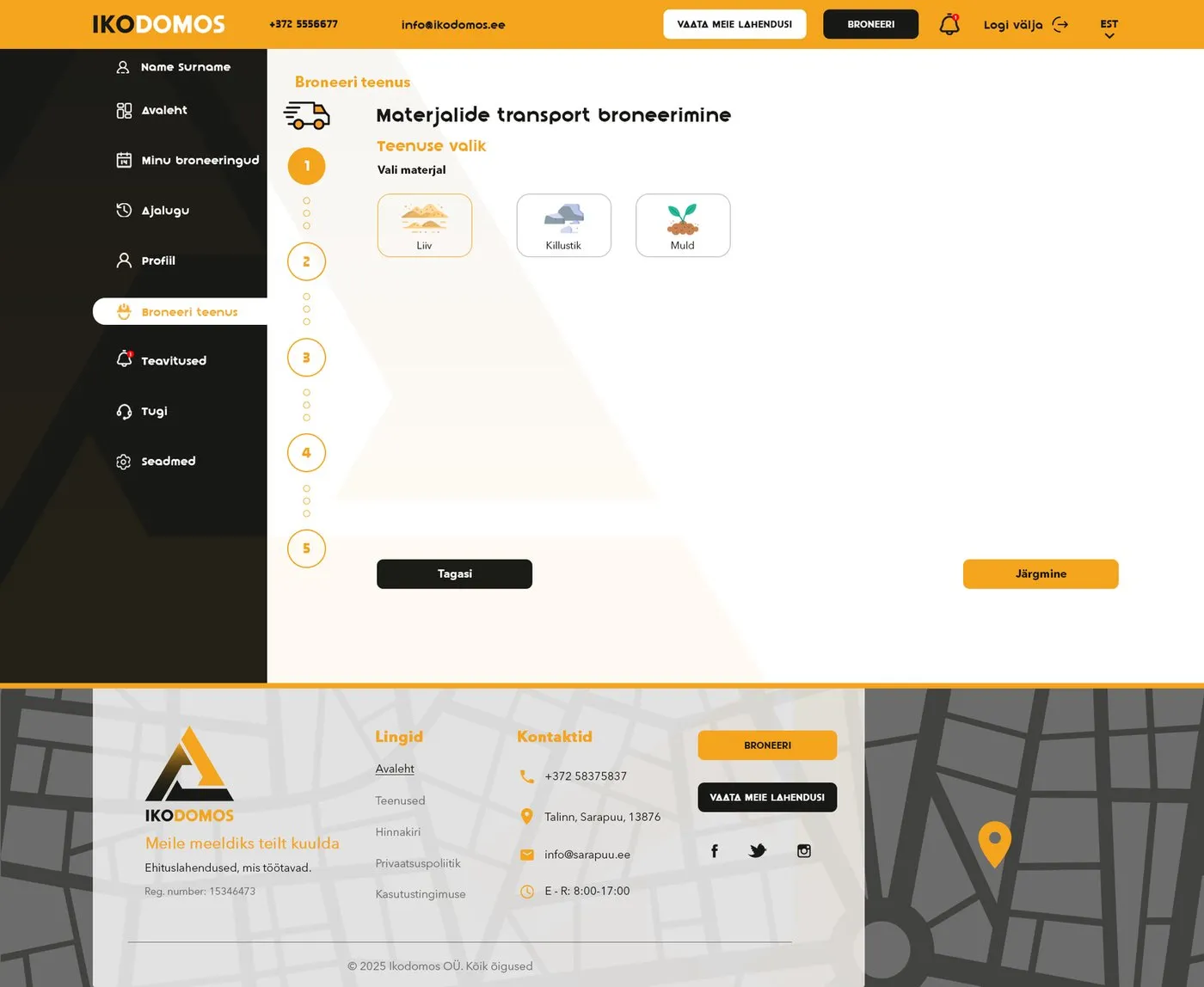 Ikodomos — Equipment Rental Website & Client Dashboard